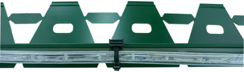 LED_Halter_1-3_GL45_rund LED Lichtschlauchhalter 1-3 mm - Montagebeispiel PVC