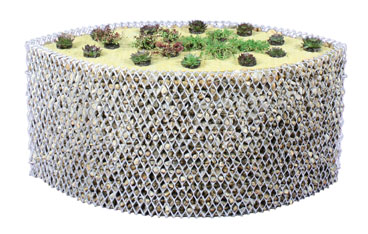 10021_5 GreenGabion 100/50 - Ausführungsbeispiel mit Kies verfüllt/Substratplatte